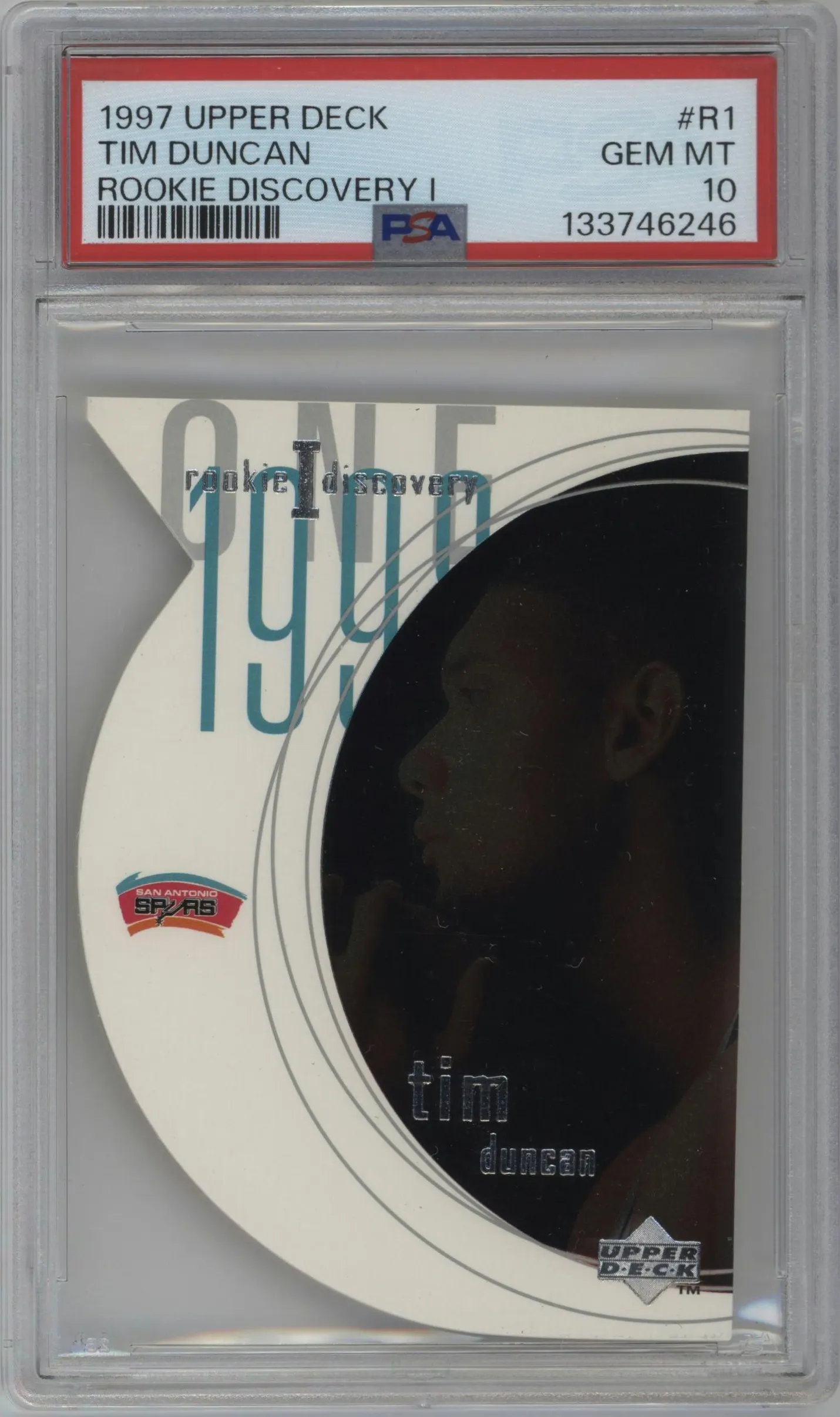 1997 Upper Deck Rookie Discovery I Tim Duncan #R1 PSA 10