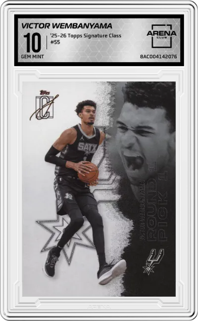 2025 2025-26 Topps Signature Class Topps Signature Class Victor Wembanyama #55 ARENA CLUB 10