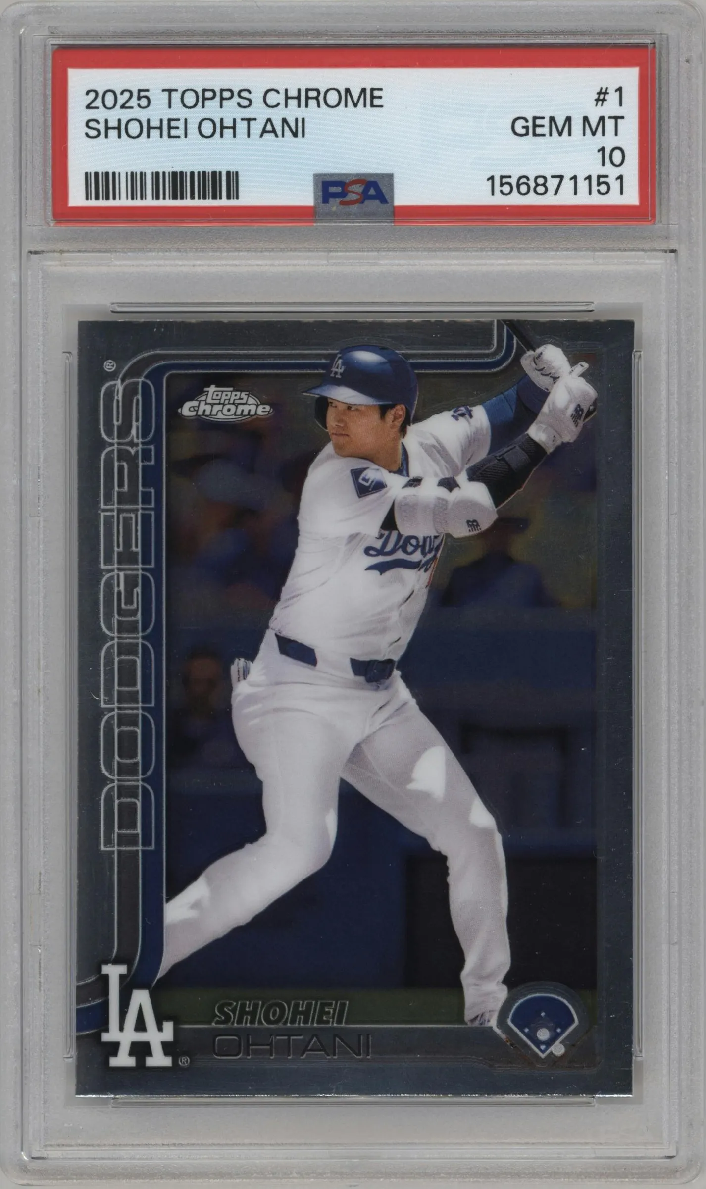 2025 Topps Chrome Shohei Ohtani PSA 10