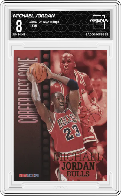 1996 NBA Hoops Michael Jordan #335 ARENA CLUB 8