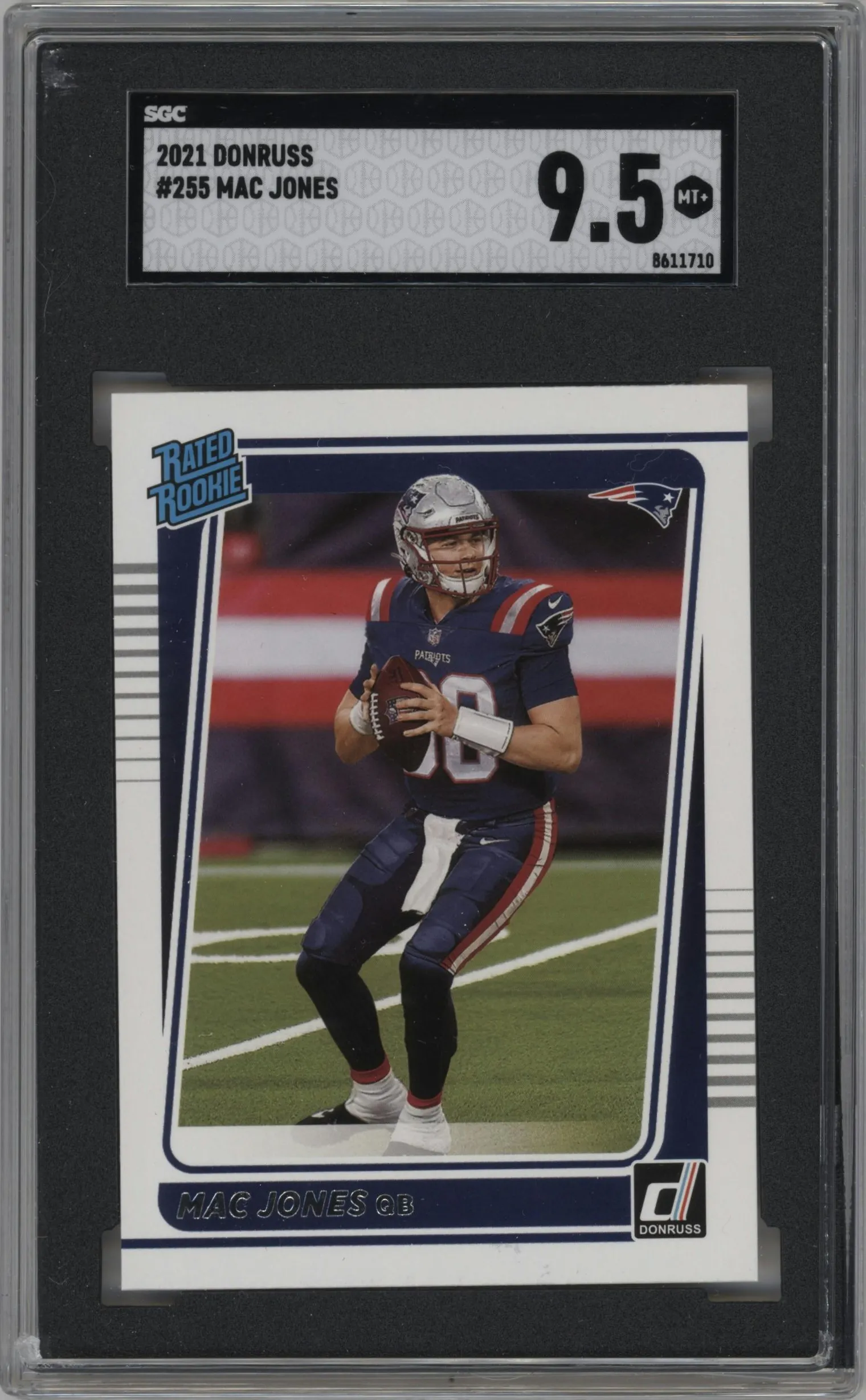 2021 Panini Donruss Rated Rookie Mac Jones #255 SGC 9.5