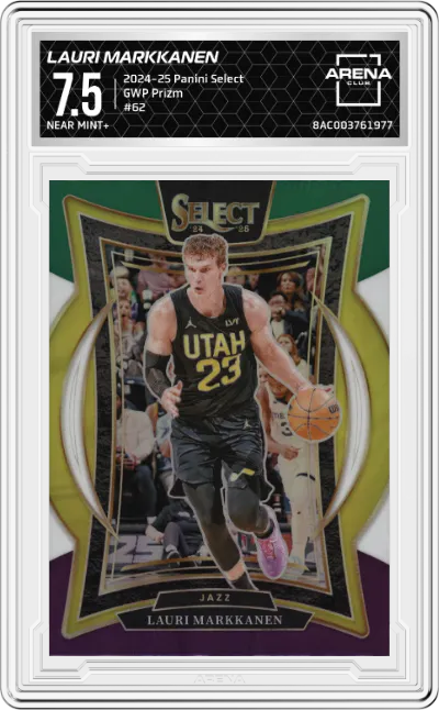 2024 Panini Select Lauri Markkanen Green White Purple Prizm ARENA CLUB 7.5