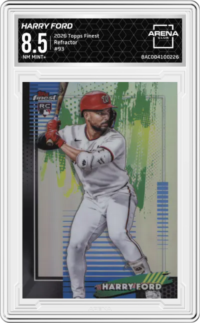 2026 Topps Finest Harry Ford Refractor #93 ARENA CLUB 8.5