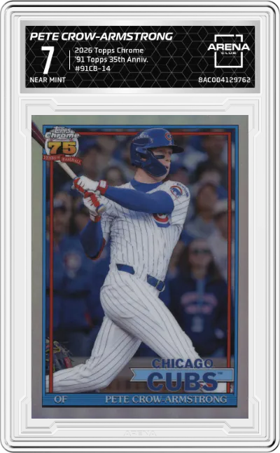 2026 Topps Chrome '91 Topps 35th Anniv. Pete Crow-Armstrong #91CB-14 ARENA CLUB 7