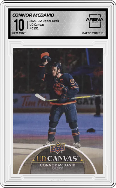 2021 Upper Deck Series 2 UD Canvas Connor McDavid #C151 ARENA CLUB 10