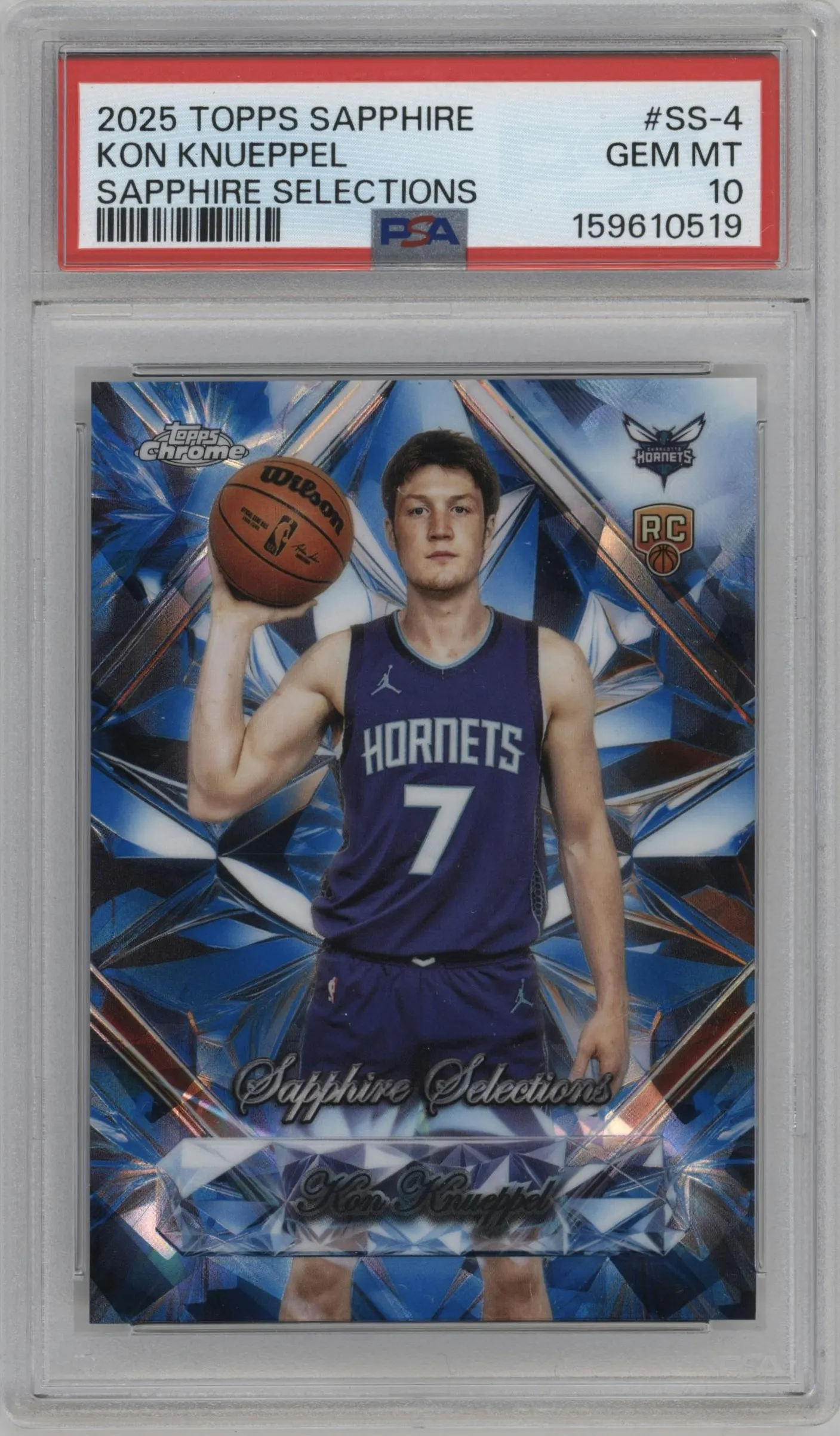 2025 Topps Chrome Sapphire Edition Selections Kon Knueppel #SS-4 PSA 10