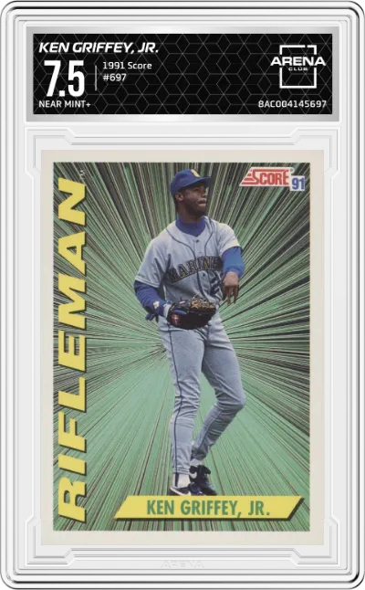 1991 Score Ken Griffey, Jr. #697 ARENA CLUB 7.5