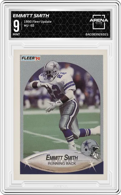 1990 Fleer Update Emmitt Smith #U-40 ARENA CLUB 9