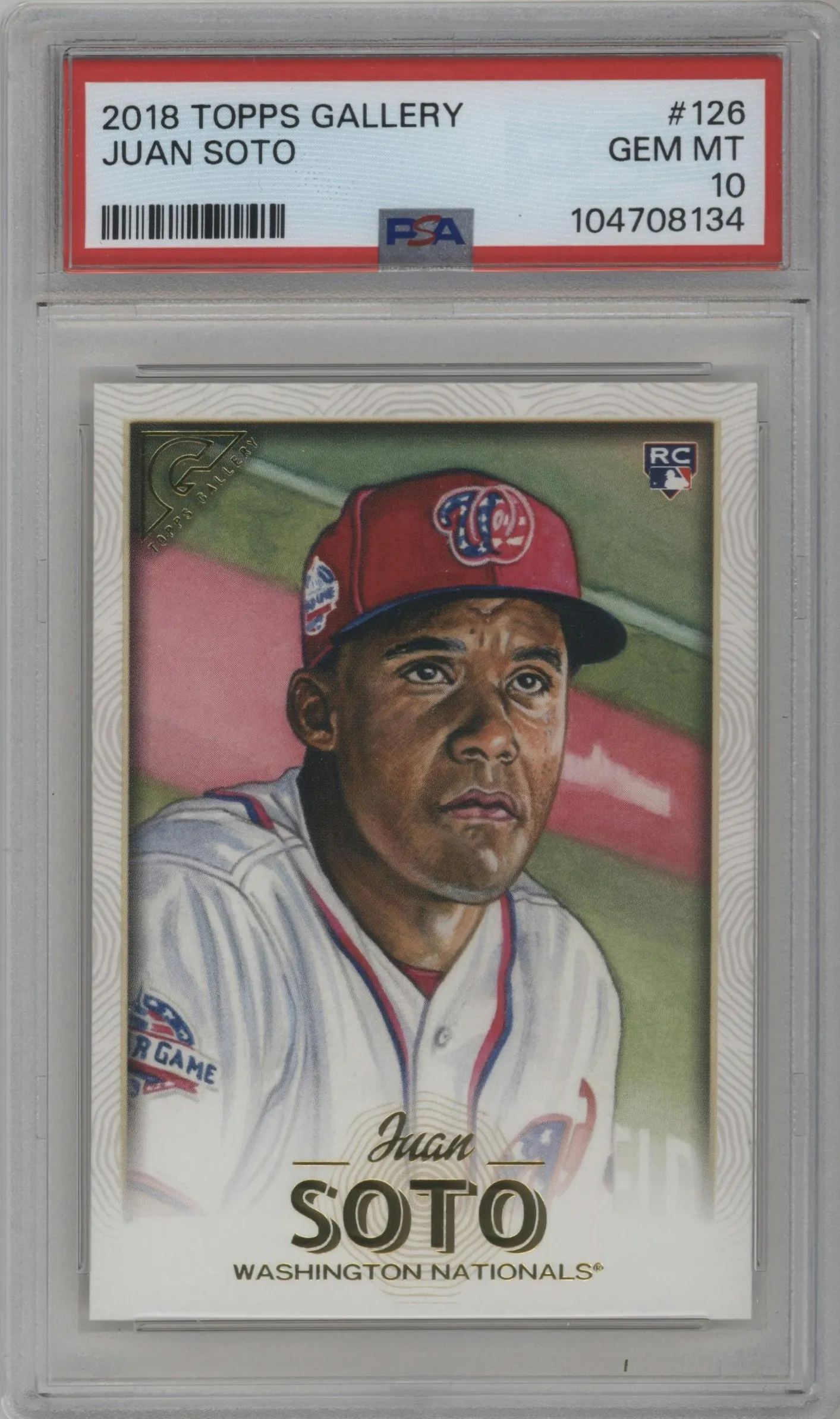 2018 Topps Gallery Juan Soto #126 PSA 10