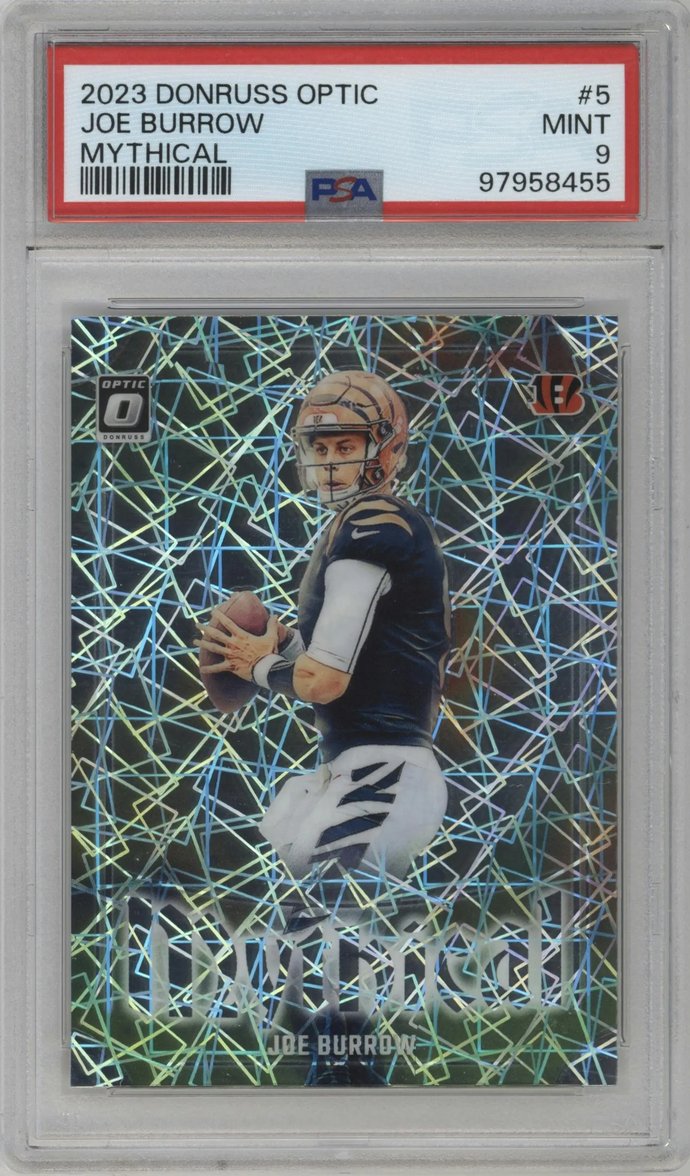 2023 Donruss Optic Mythical Joe Burrow #5 PSA 9