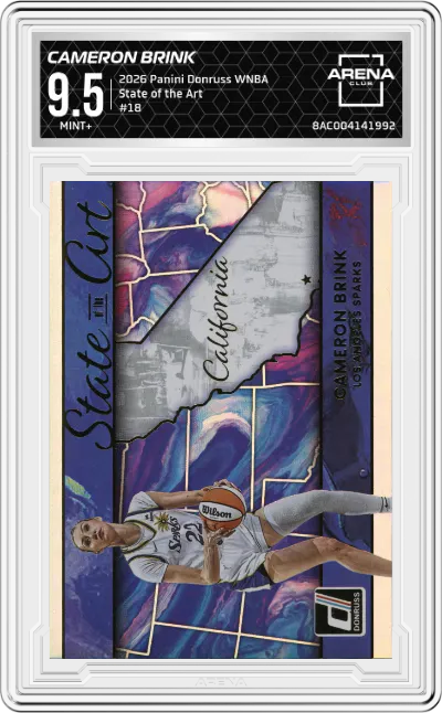 2026 Panini Donruss WNBA State of the Art Cameron Brink #18 ARENA CLUB 9.5