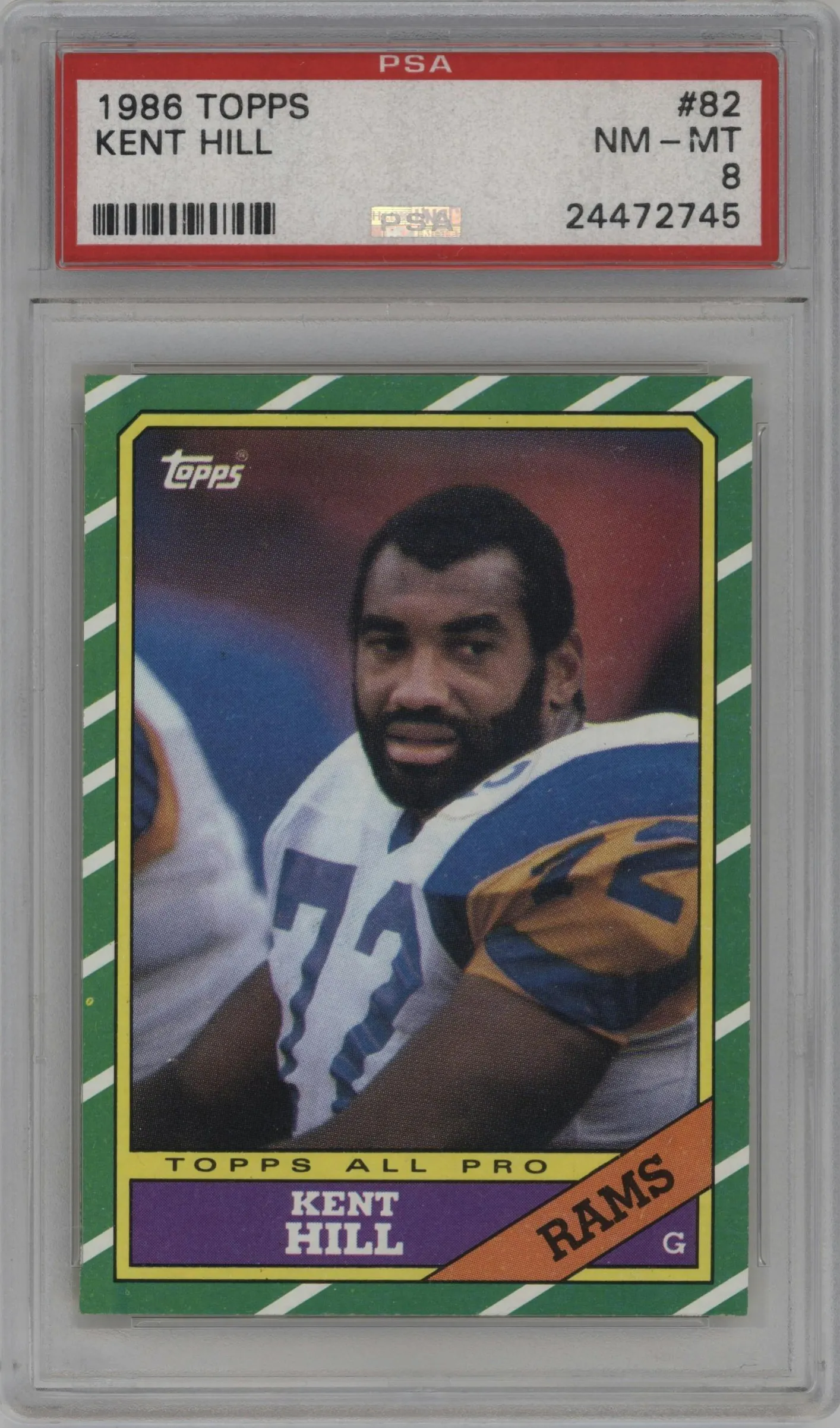 1986 Topps Kent Hill PSA 8