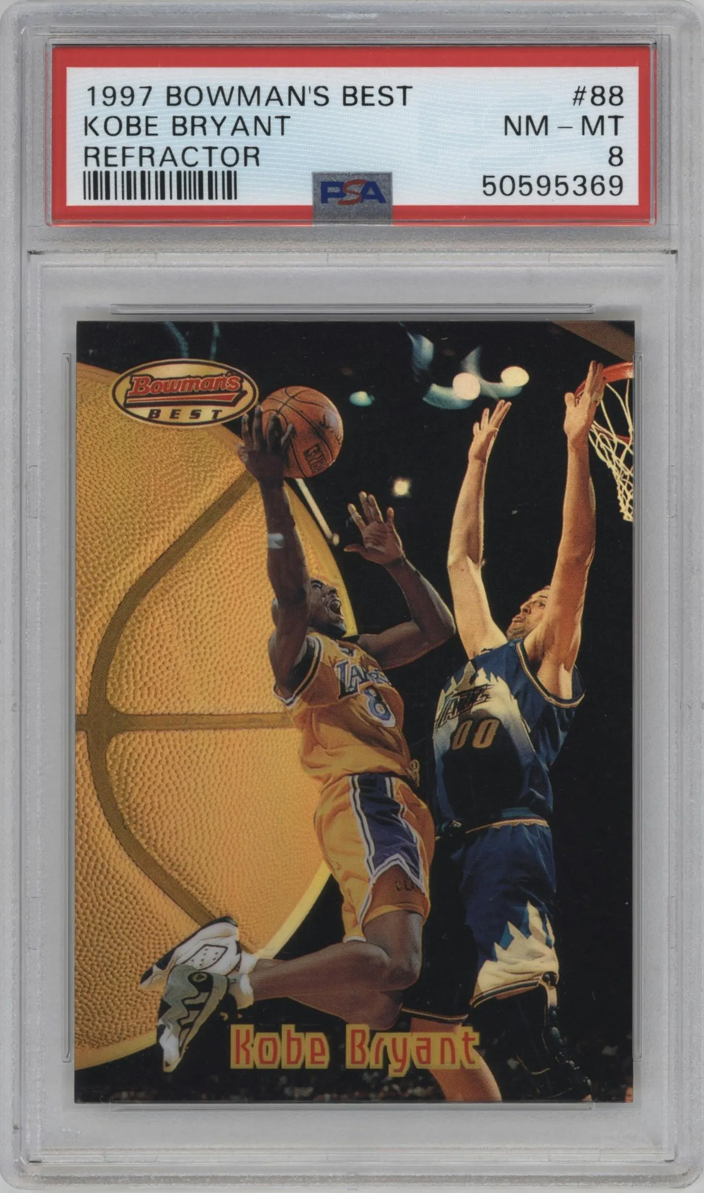 1997 Bowman's Best Kobe Bryant Refractor #88 PSA 8