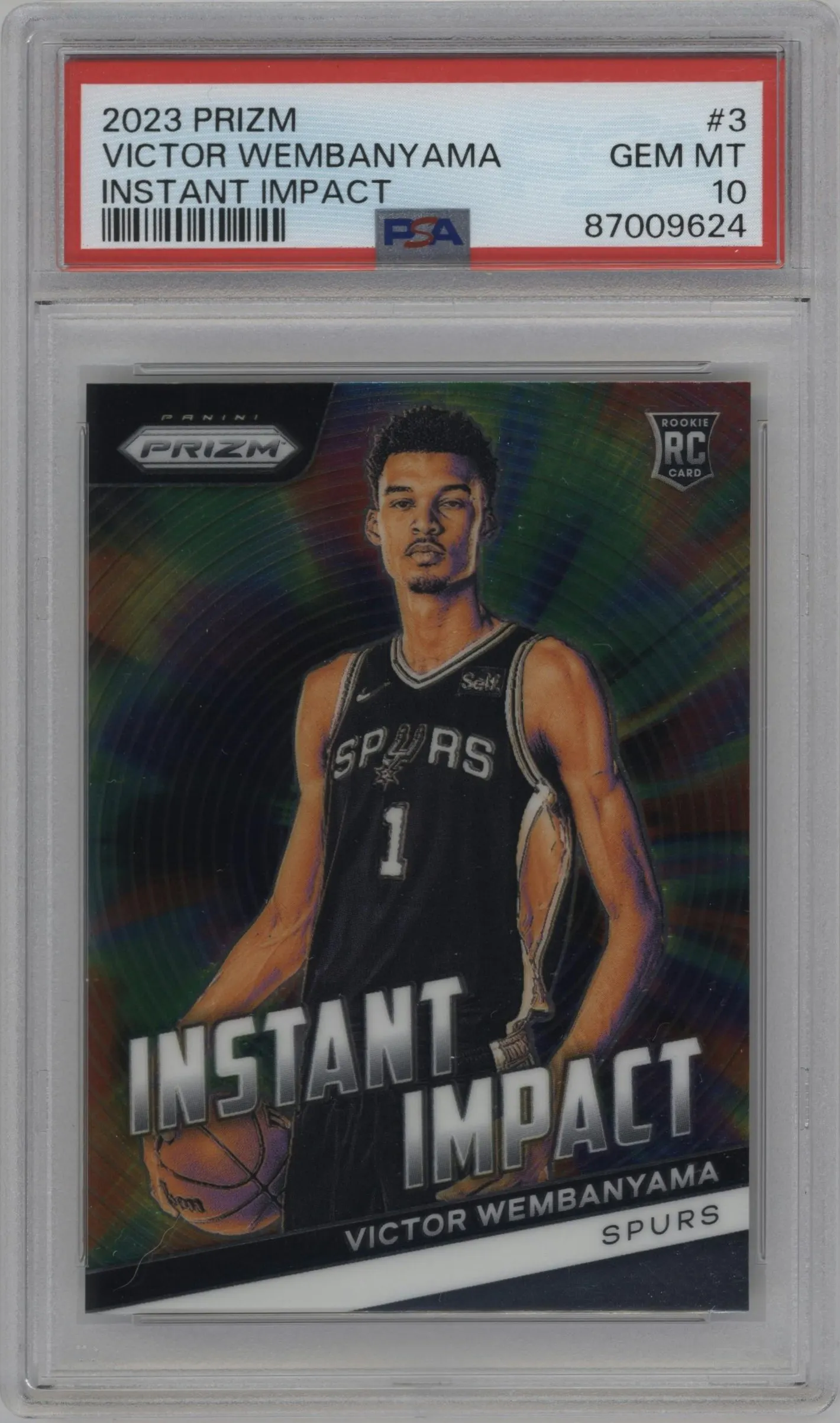 2023 Panini Prizm Instant Impact Victor Wembanyama #3 PSA 10