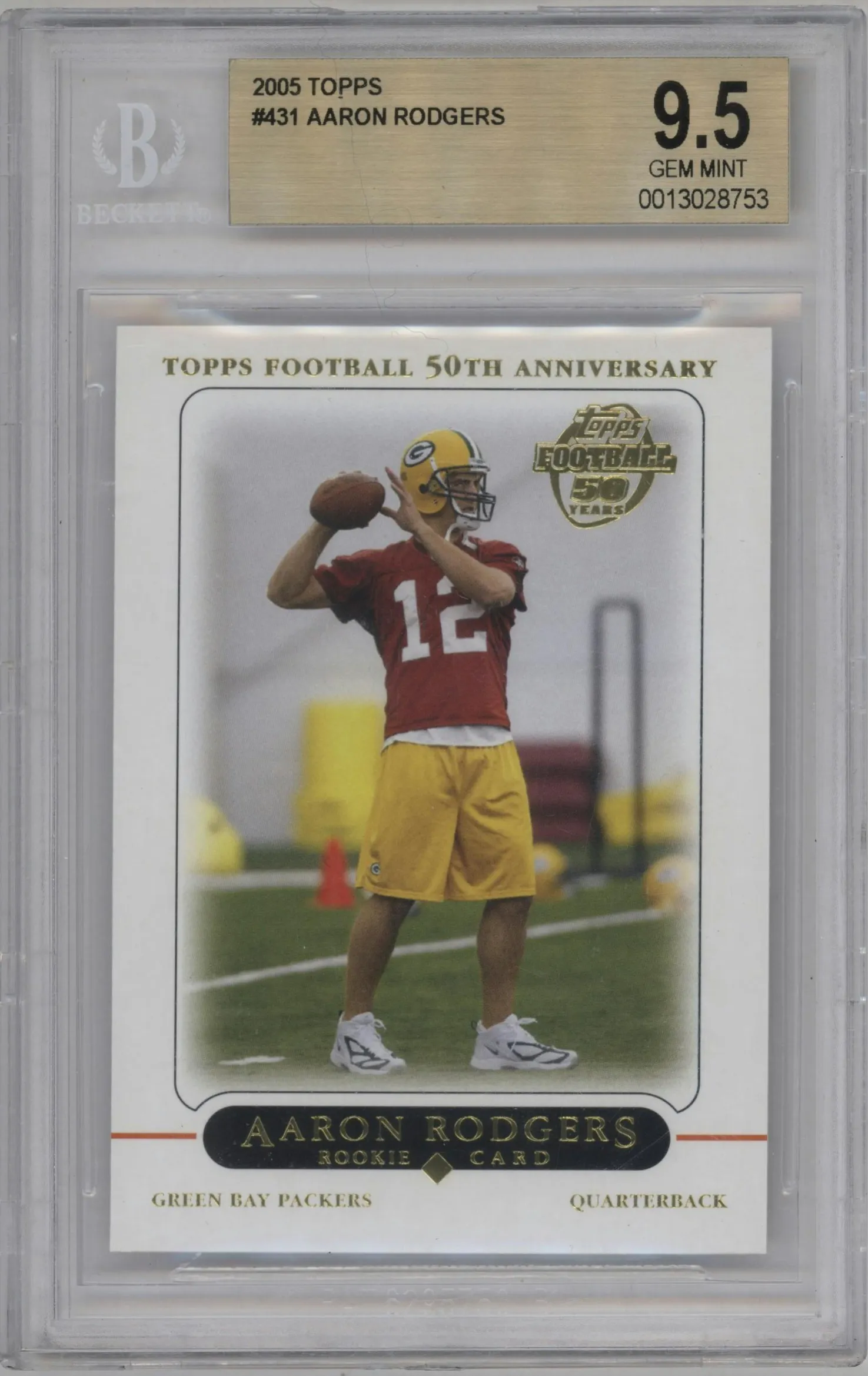 2005 Topps Aaron Rodgers #431 BGS 9.5