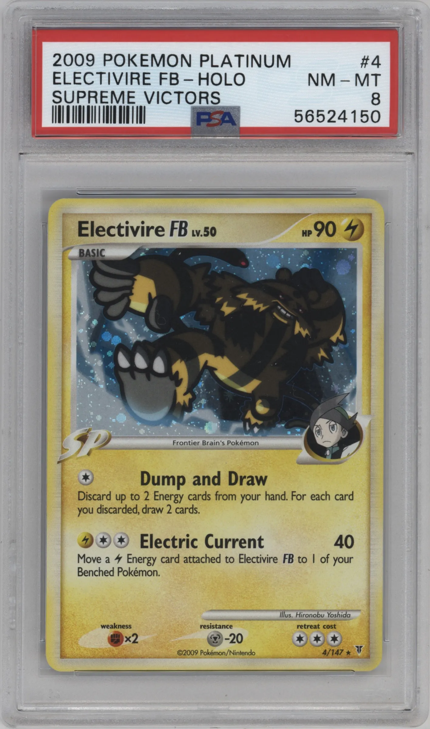 2009 Pokemon Platinum Supreme Victors Electivire FB #4 PSA 8