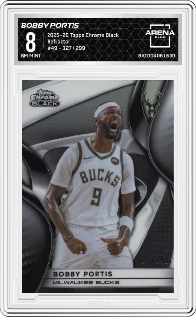 2025 Topps Chrome Black Bobby Portis Refractor #49 ARENA CLUB 8