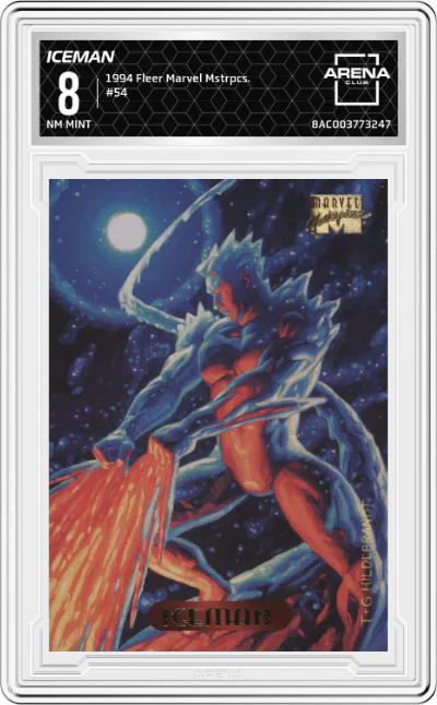 1994 Fleer Marvel Masterpieces Iceman ARENA CLUB 8