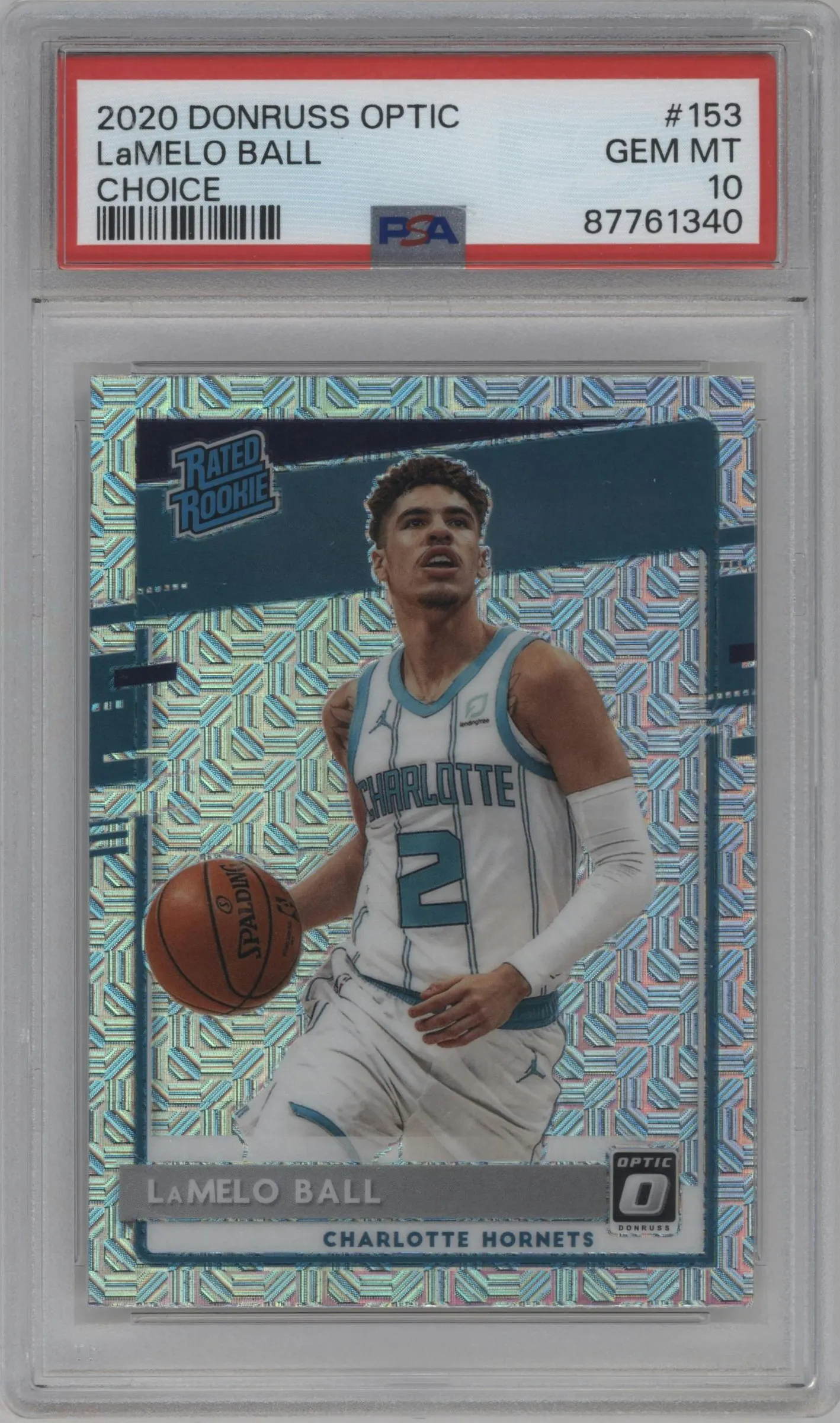 2020 Panini Donruss Optic Rated Rookie LaMelo Ball Choice #153 PSA 10