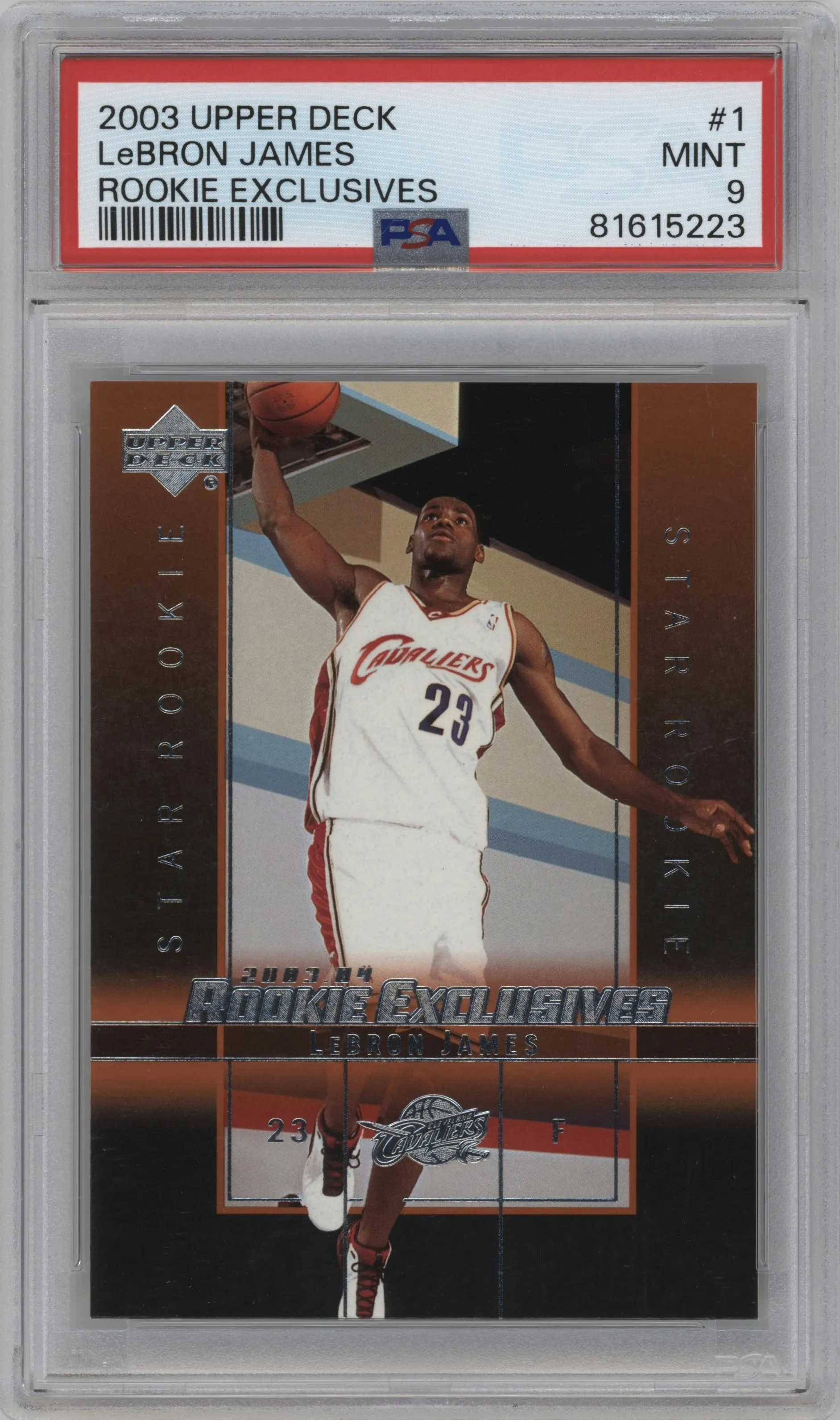 2003 Upper Deck Rookie Exclusives LeBron James #1 PSA 9