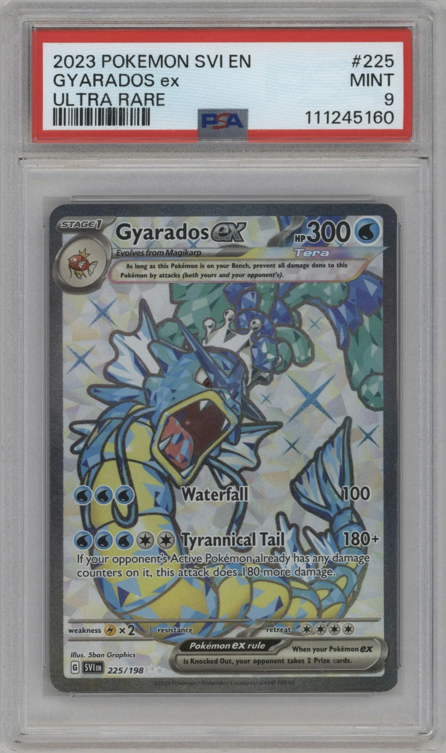 2023 Pokemon SV Gyarados ex #225 PSA 9