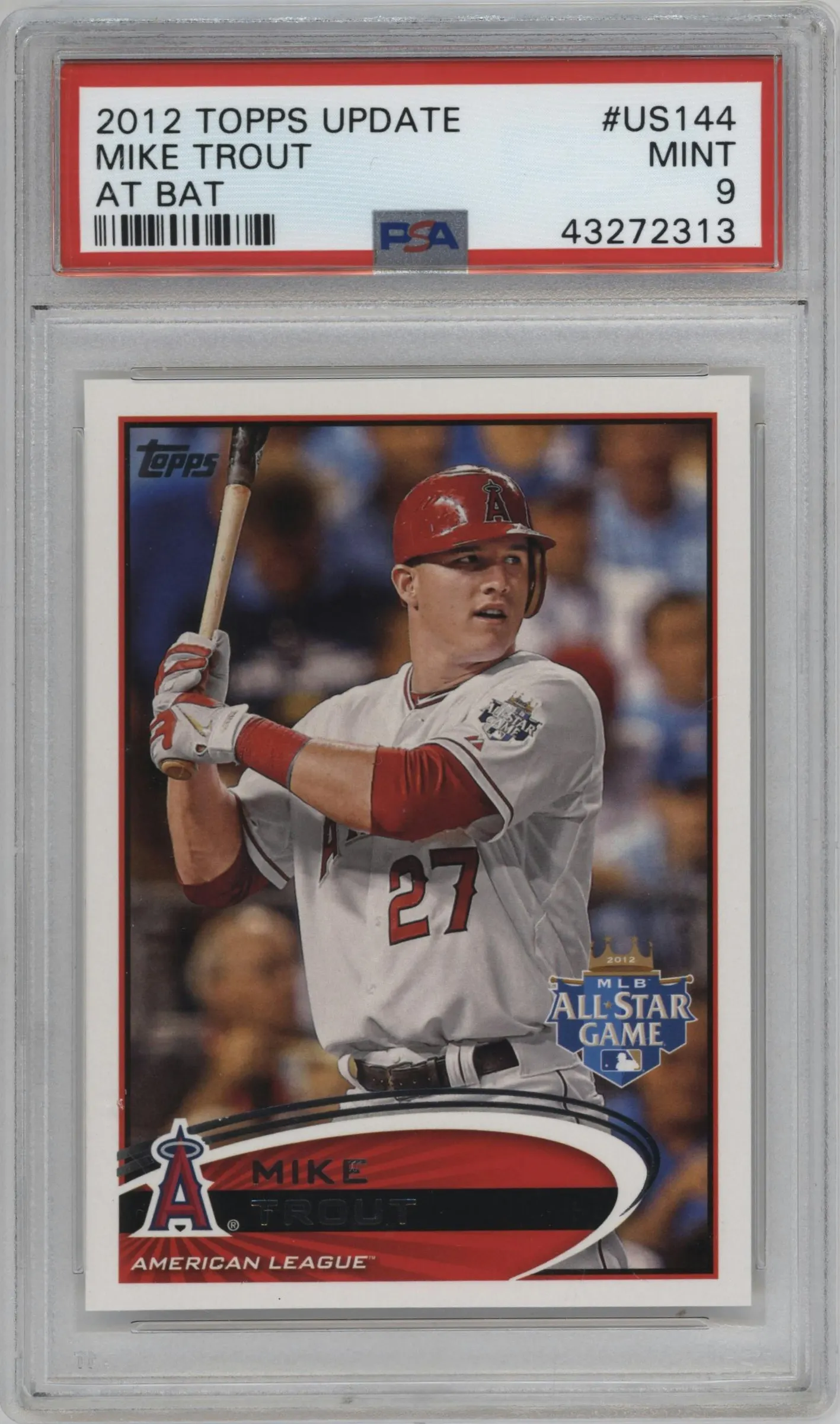 2012 Topps Update Series Mike Trout #US144 PSA 9