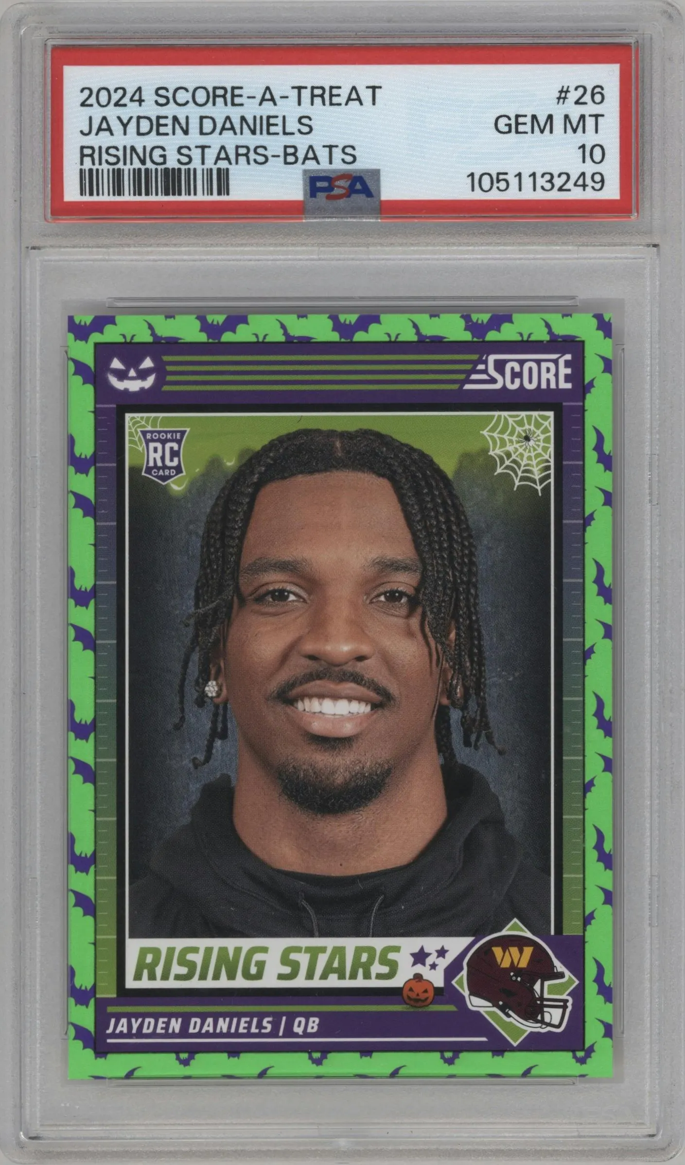 2024 Score-A-Treat Rising Stars Jayden Daniels Bats #26 PSA 10