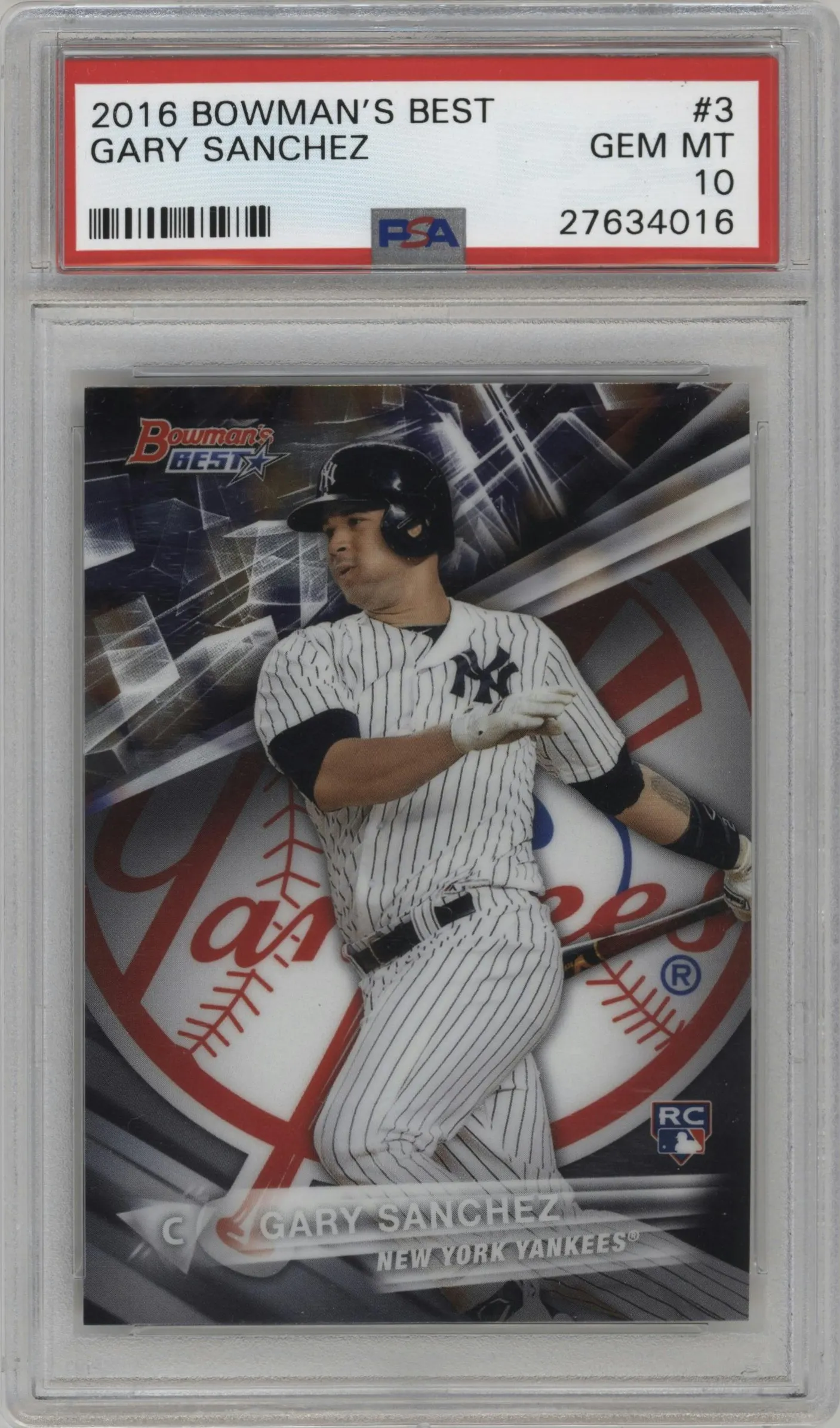 2016 Bowman’s Best Gary Sanchez #3 PSA 10