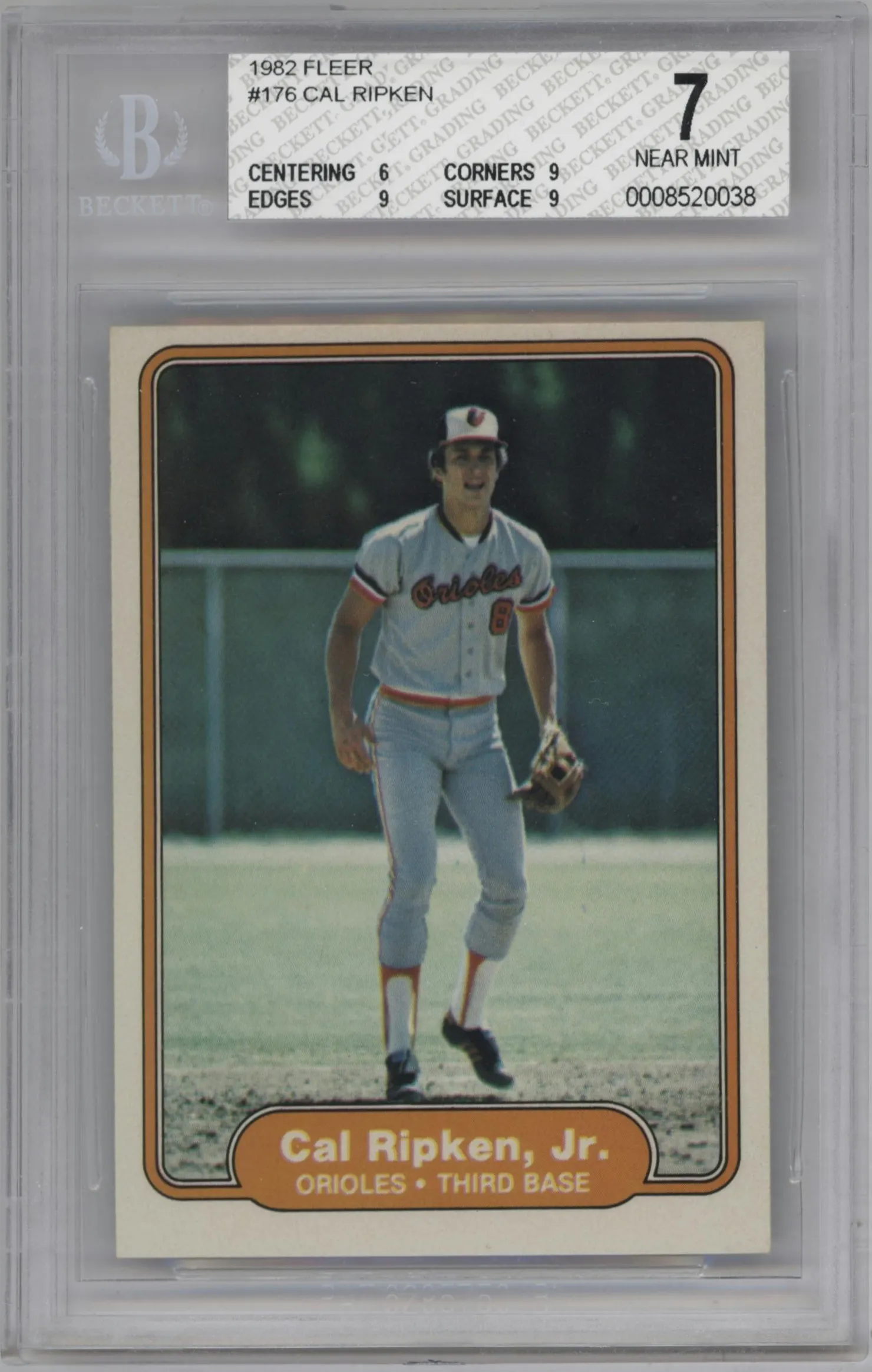 1982 Fleer Cal Ripken Jr. #176 BGS 7