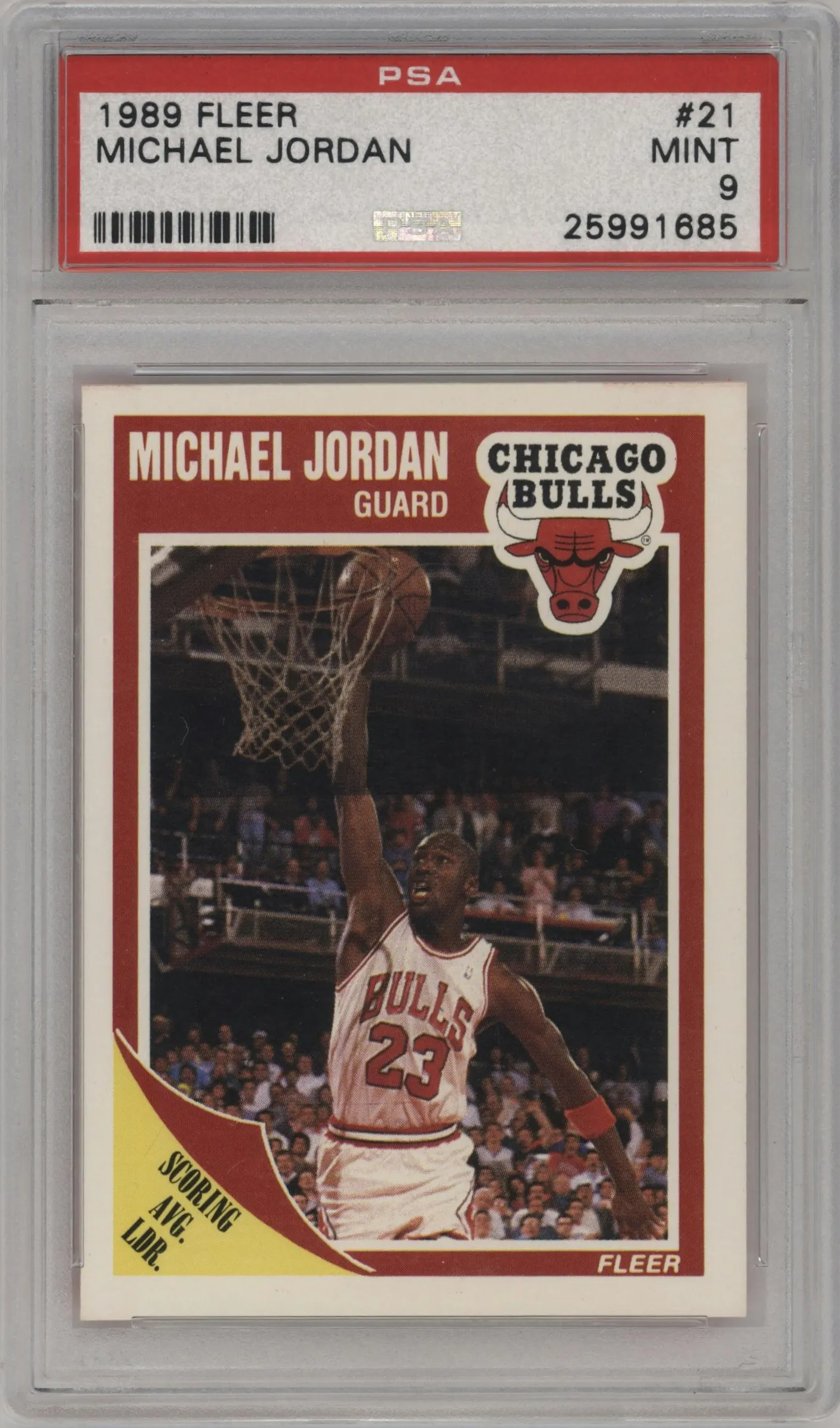 1989 Fleer Michael Jordan #21 PSA 9
