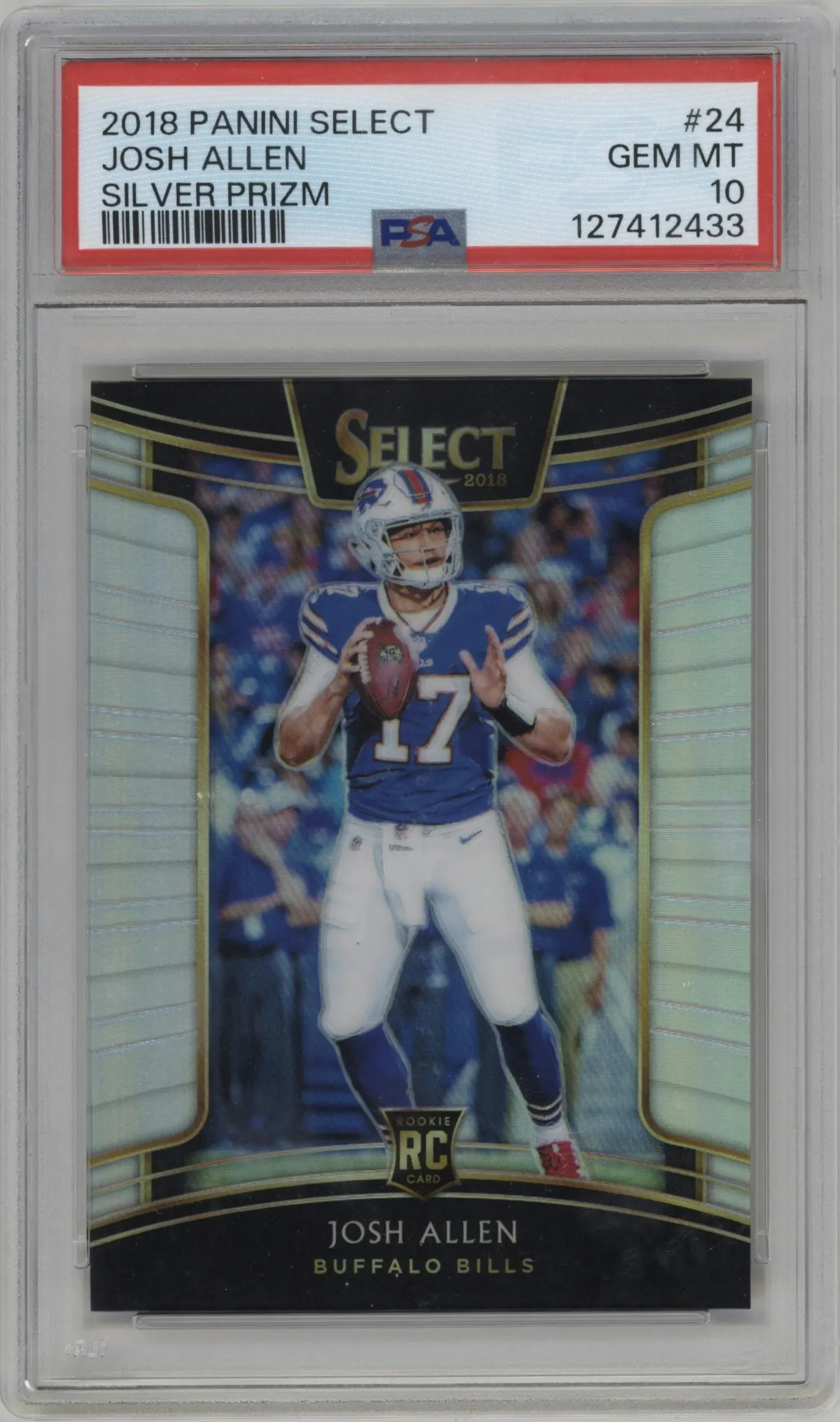 2018 Panini Select Josh Allen Silver Prizm #24 PSA 10