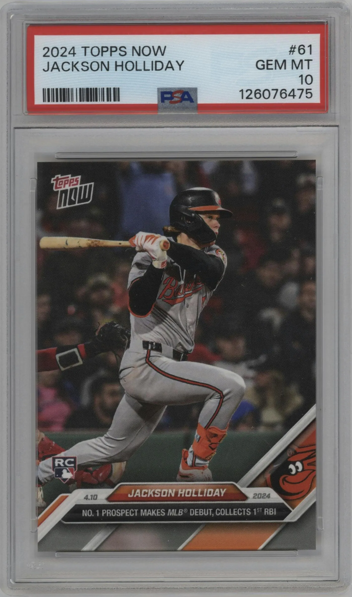 2024 Topps Now Jackson Holliday #61 PSA 10