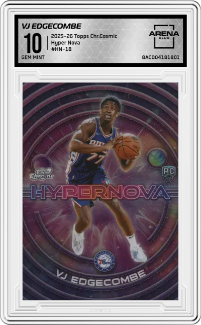 2025 Topps Chrome Cosmic Hyper Nova VJ Edgecombe #HN-18 ARENA CLUB 10