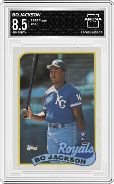 1989 Topps Bo Jackson #540 ARENA CLUB 8.5