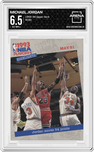 1993 Upper Deck Michael Jordan #193 ARENA CLUB 6.5