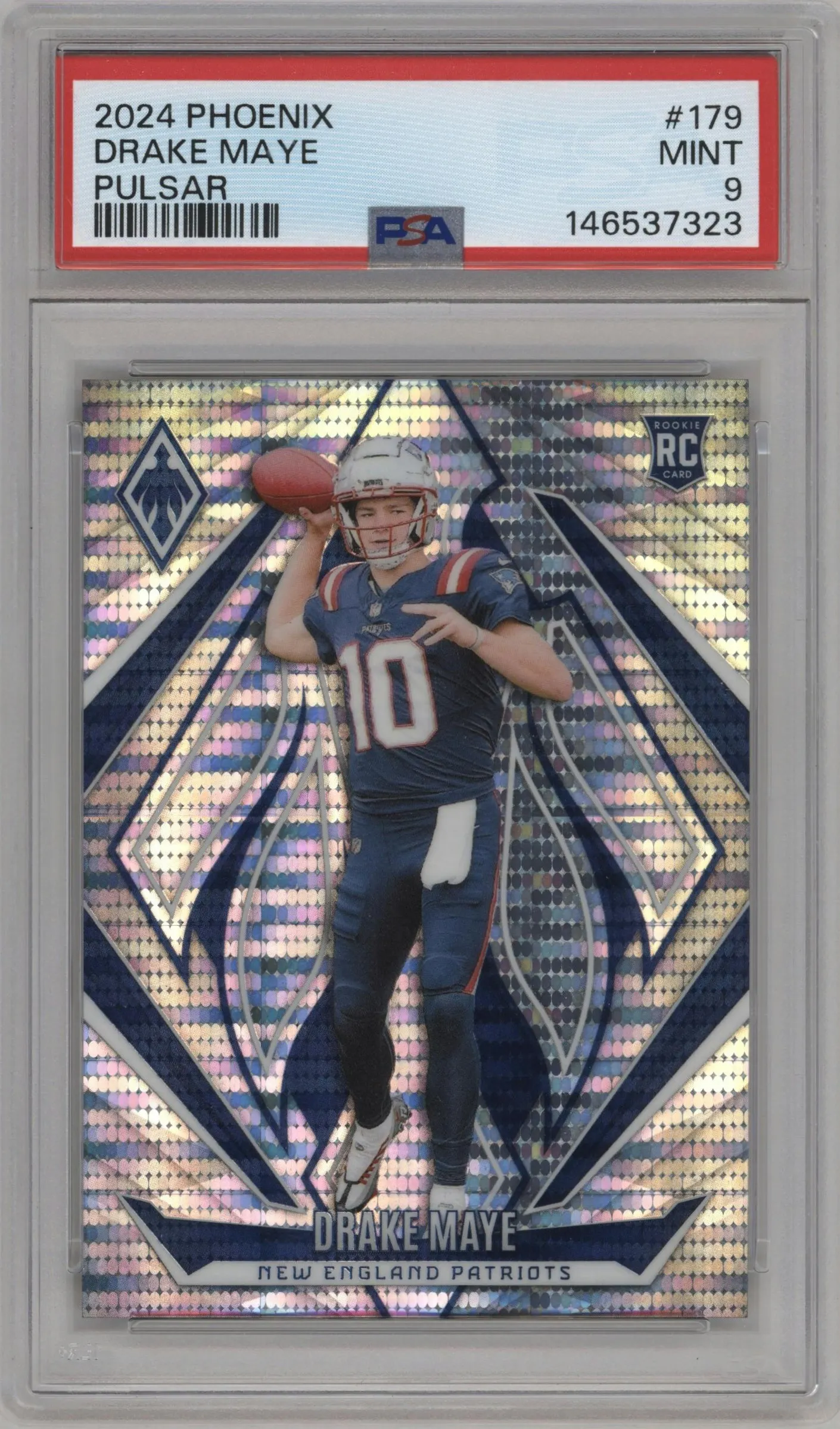 2024 Panini Phoenix Drake Maye Pulsar #179 PSA 9
