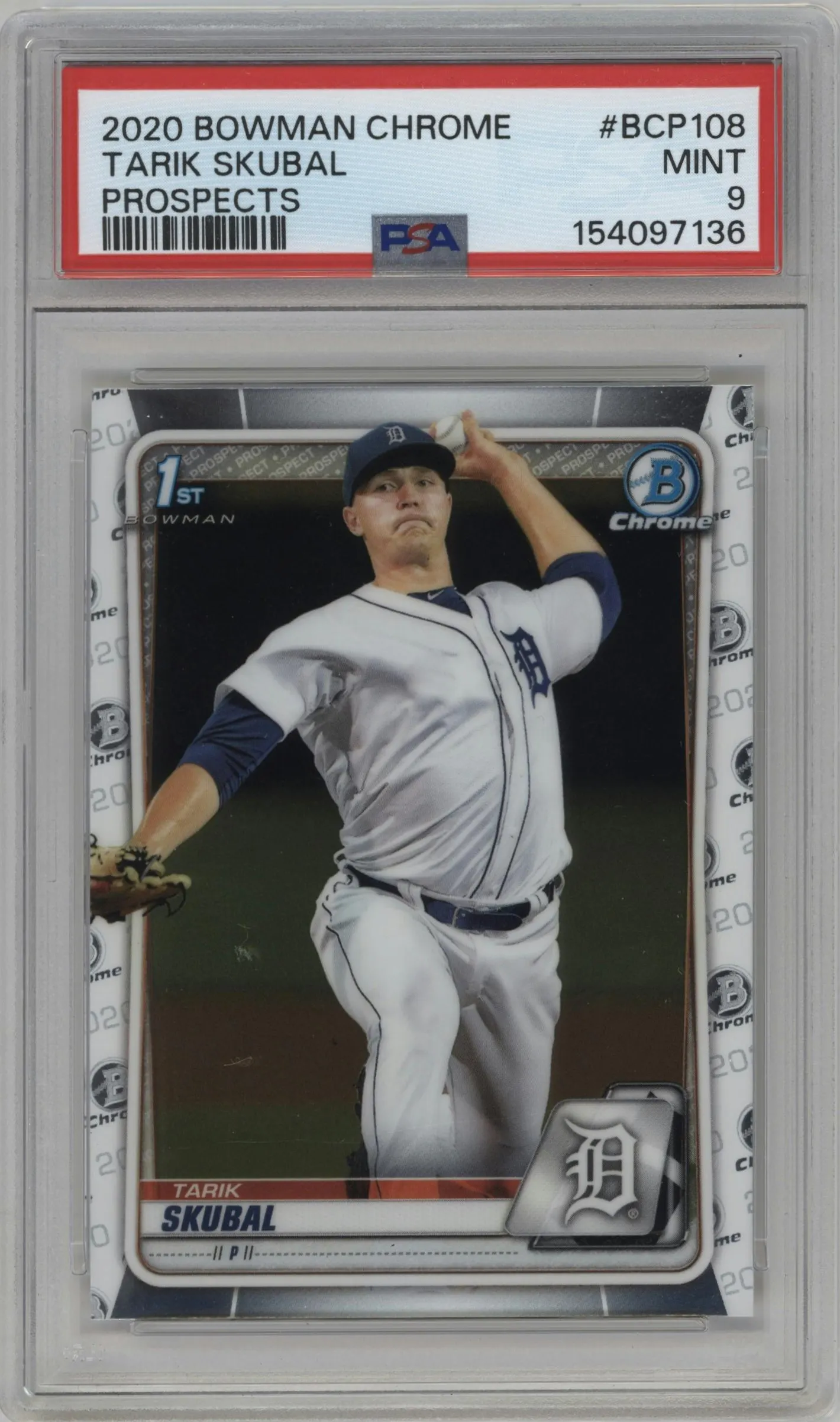 2020 Bowman Chr.Pros. Tarik Skubal #BCP-108 PSA 9