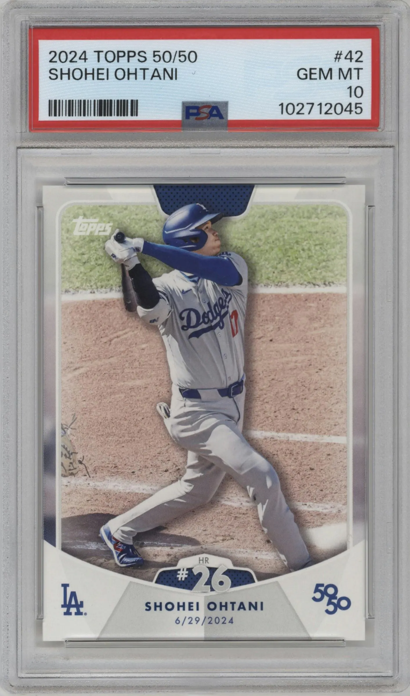 2024 Topps 50/50 Shohei Ohtani #42 PSA 10