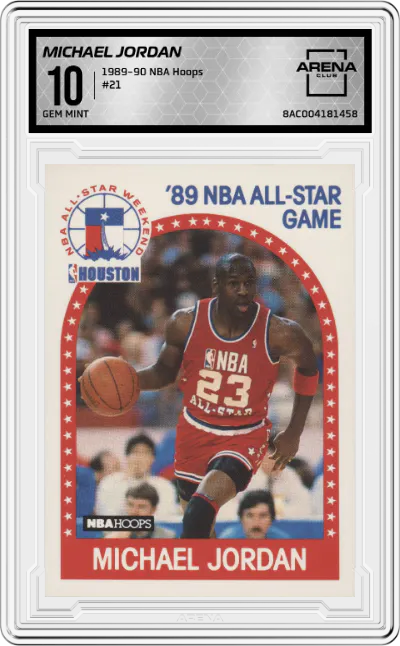 1989 NBA Hoops Michael Jordan #21 ARENA CLUB 10