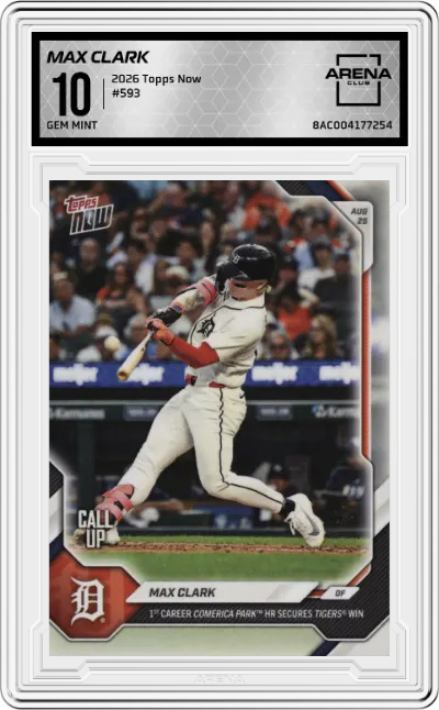 2026 Topps Now Max Clark #593 ARENA CLUB 10