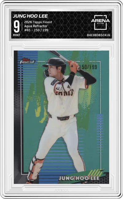 2026 Topps Finest Jung Hoo Lee Aqua Refractor #65 ARENA CLUB 9
