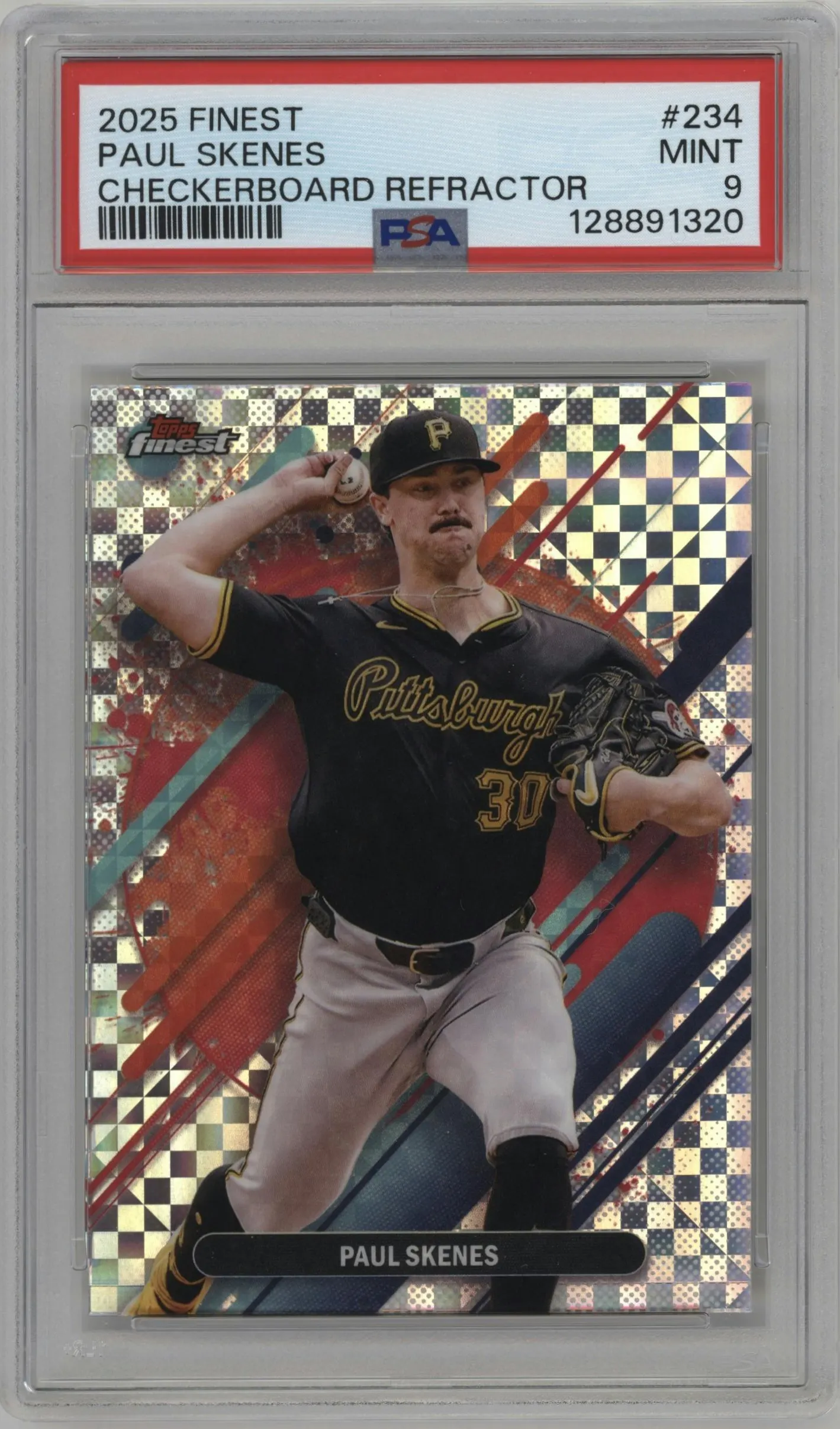 2025 Topps Finest Paul Skenes Checkerboard Ref. #234 PSA 9