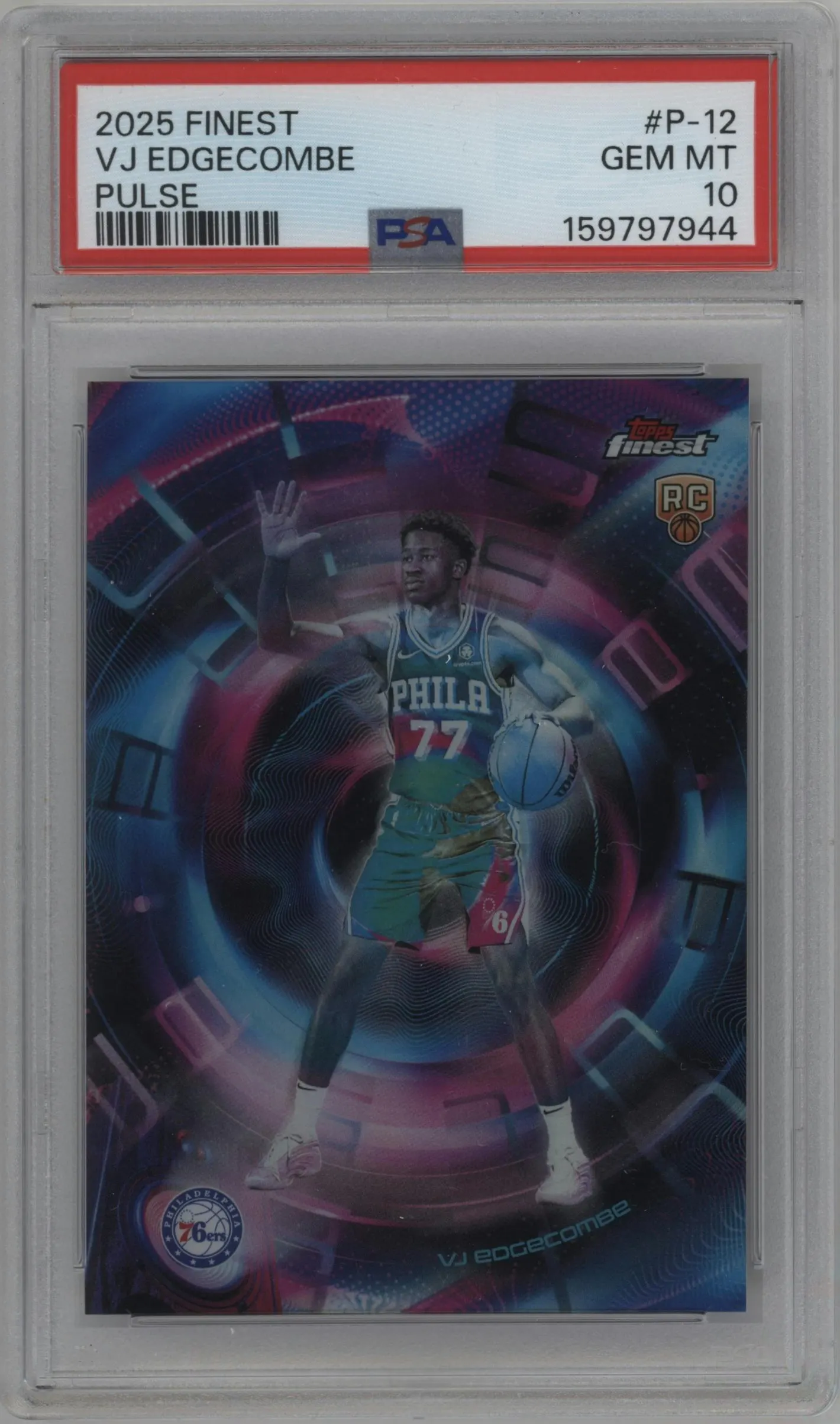 2025 Finest Pulse VJ Edgecombe #P-12 PSA 10