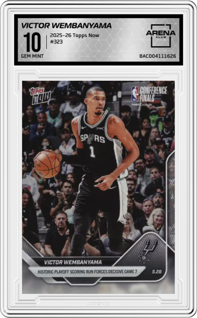 2025 Topps Now Victor Wembanyama #323 ARENA CLUB 10