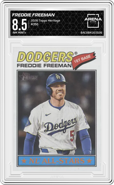 2026 Topps Heritage Freddie Freeman #350 ARENA CLUB 8.5