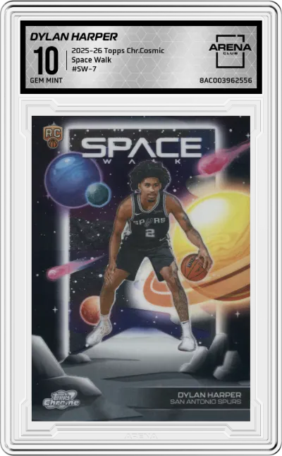 2025 Topps Chrome Cosmic Space Walk Dylan Harper #SW-7 ARENA CLUB 10