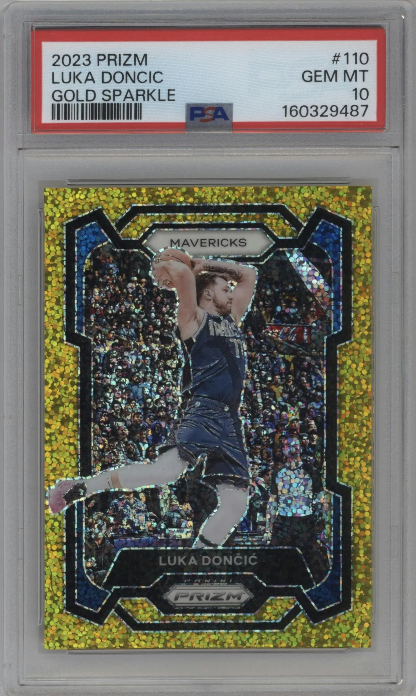 2023 Panini Prizm Luka Doncic Gold Sparkle #110 PSA 10