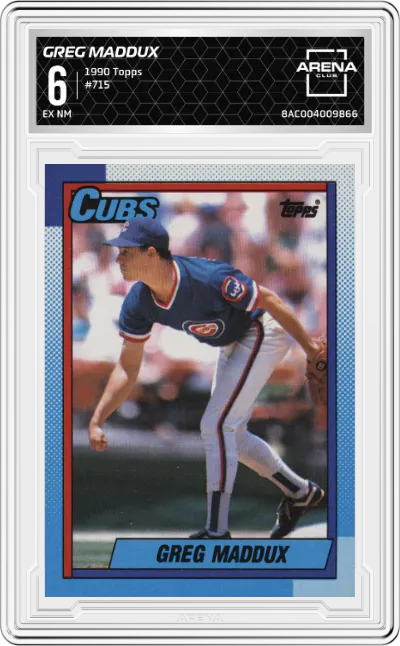 1990 Topps Greg Maddux #715 ARENA CLUB 6