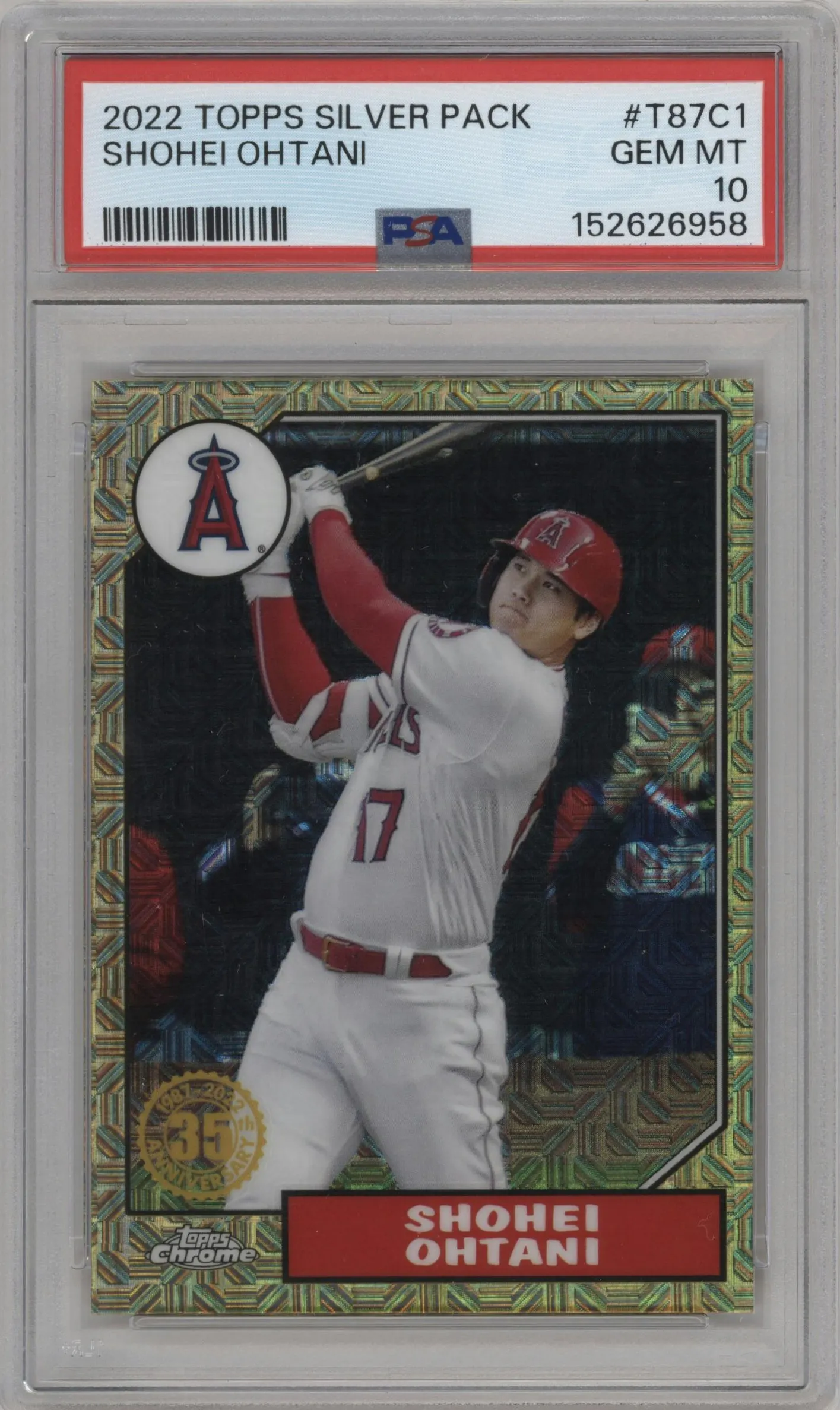 2022 Topps Silver Pack 1987 Topps Shohei Ohtani #T87C-1 PSA 10