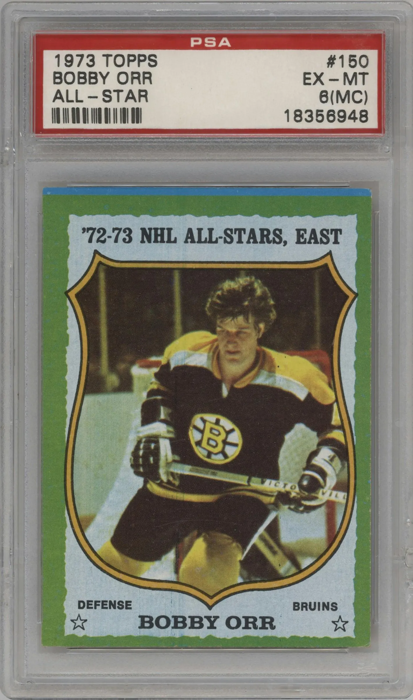 1973 Topps Bobby Orr Miscut #150 PSA 6